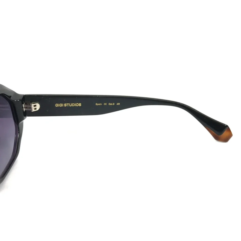 Gigi Studios Sunglasses CITRUS 6944/1 Black Geometric Frames with Gray Lenses